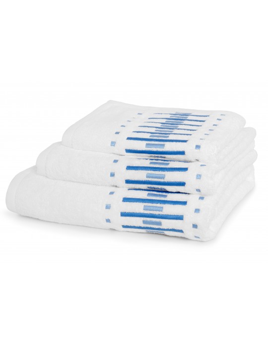 "MELLE H "embroidered biais towels