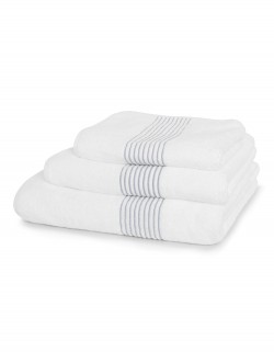 "AMBASSADE" embroidered biais towels