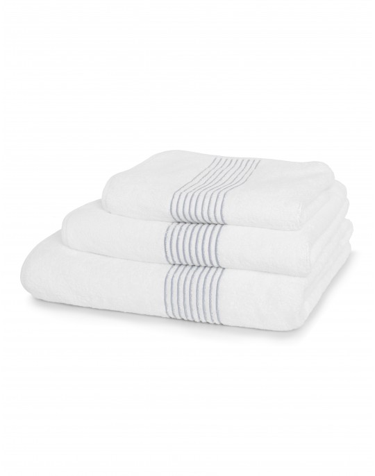 "AMBASSADE" embroidered biais towels