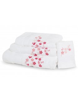 "Fleurs de pommier" bath towels