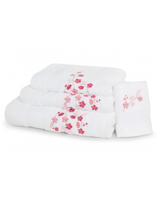 "Fleurs de pommier" bath towels