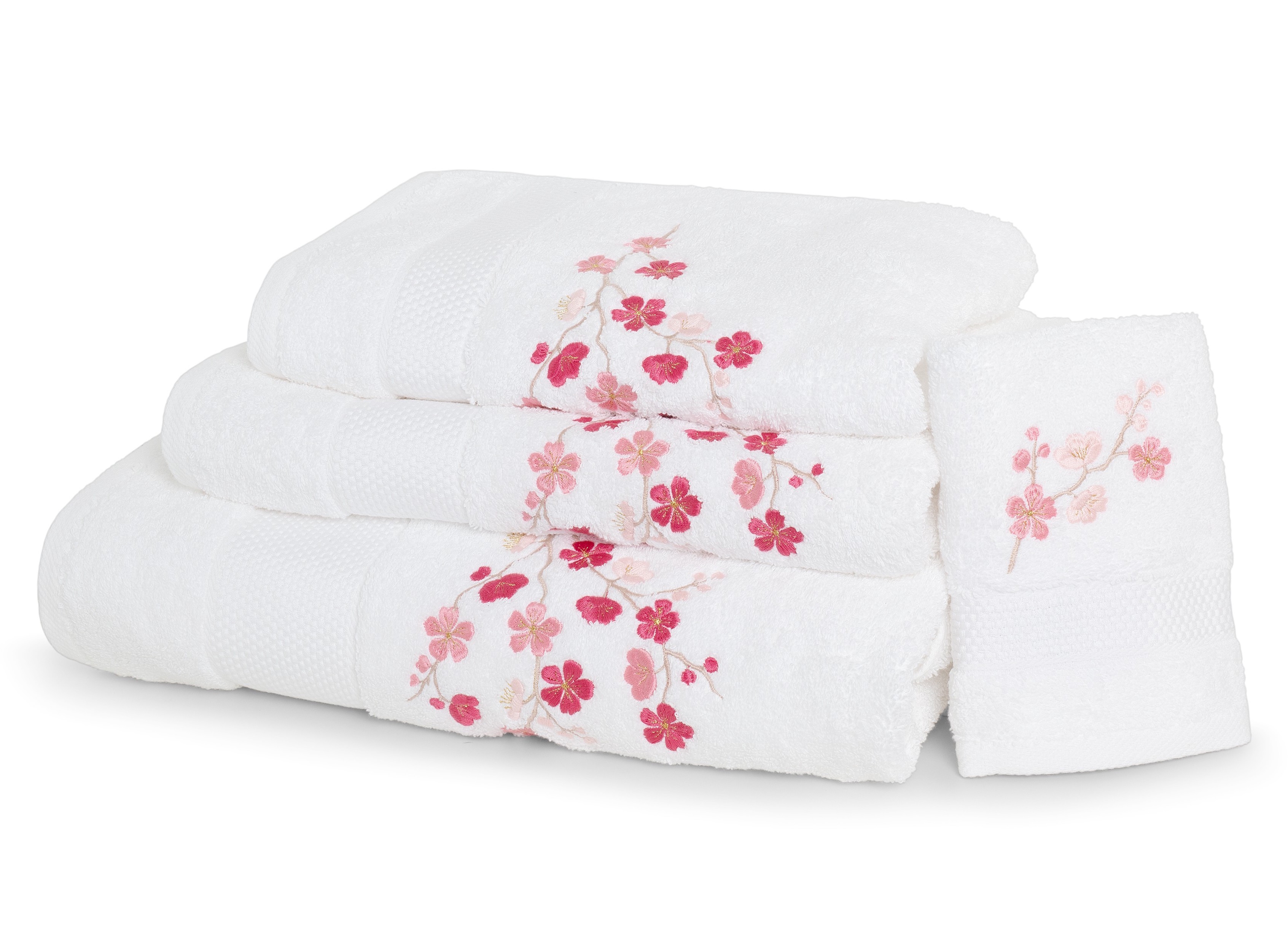 "Fleurs de pommier" bath towels