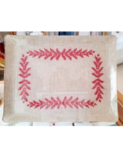 "Fougères Directoire" embroidered tray