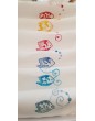 6 "Aquarius" embroidered cocktail napkins