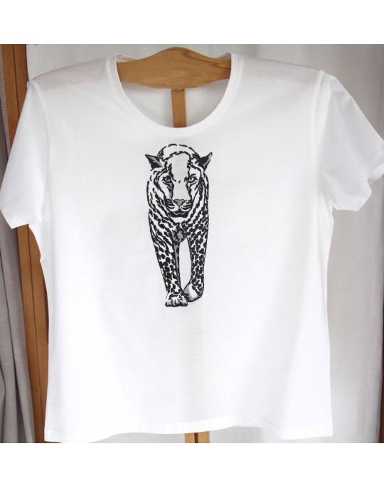 "Panthère" (panther) embroidered t-shirt