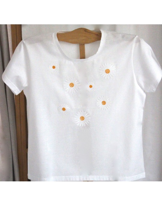 T-shirt classique brodé "Quand vient l'été"