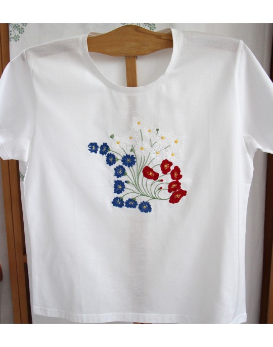 T-shirt classique brodé "Carte de France"