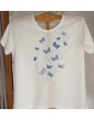 "Jardin Imaginaire" (Butterflies) embroidered t-shirt