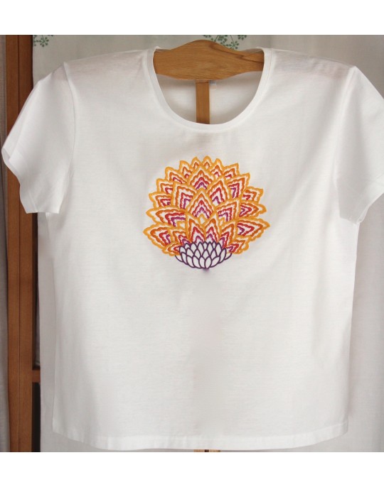 T-shirt classique brodé "Ispahan"