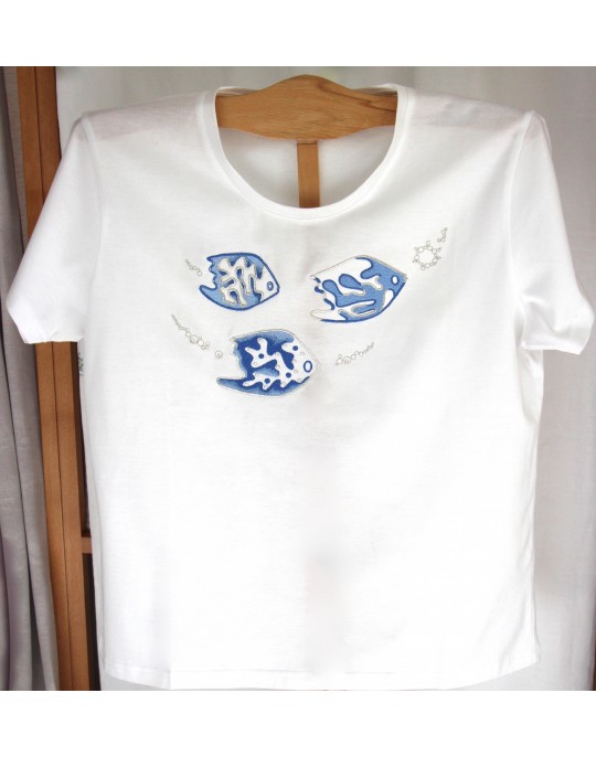 "Légende marine" embroidered  t-shirt