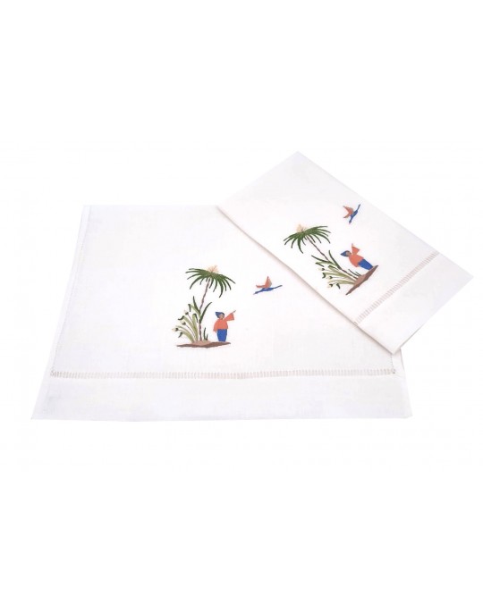 Serviette d'invité brodée "Si Kiang"