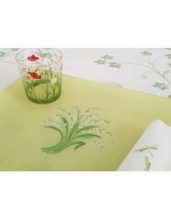 "Muguet"embroidered tray