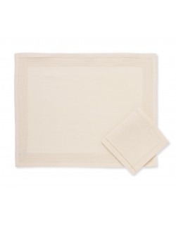 "Ambassade" placemat and napkin - ecru color