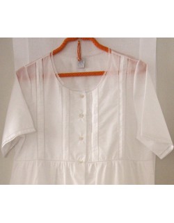 Chemise de nuit "Flora" (manches courtes)