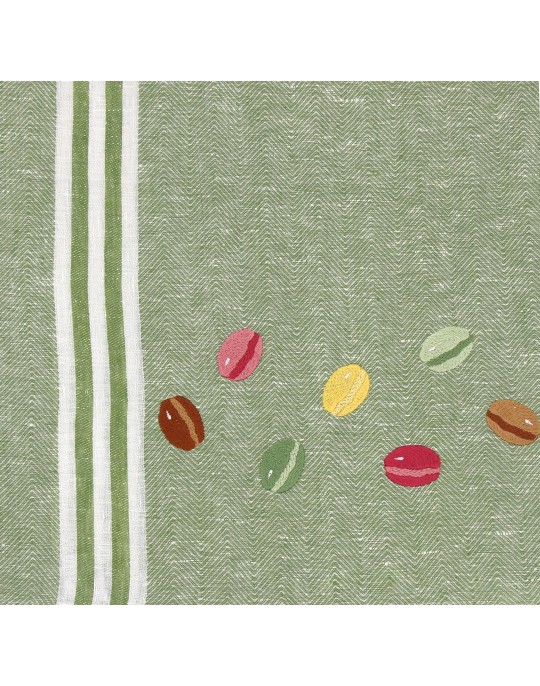 "Macarons" embroidered dishcloth