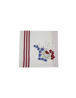"Carte de France" embroidered dish cloth