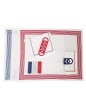 "Ambassade" blue, white and red  version - placemat and napkin