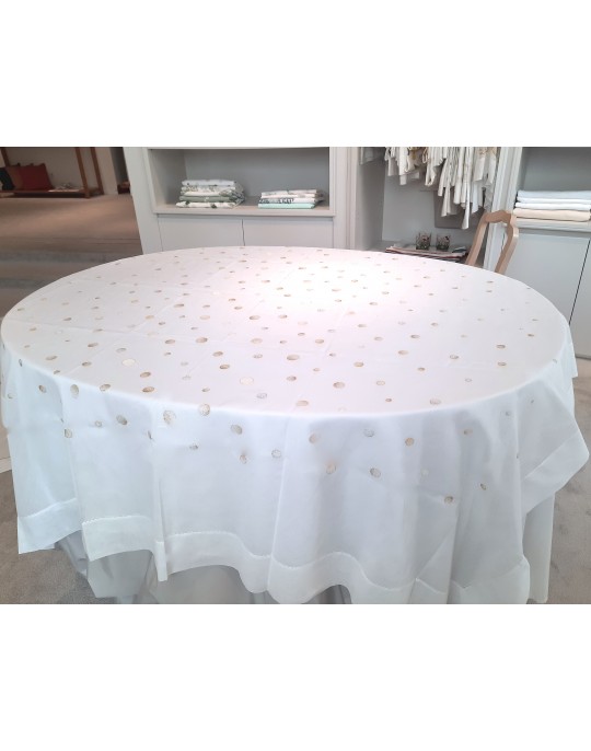 "Sparkle" embroidered tablecloth
