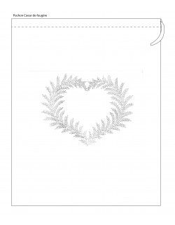 "Coeur de Fougère" pattern pouch
