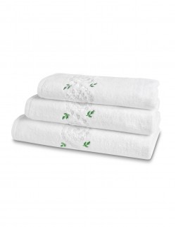 SULTANE embroidered bath towels - piqué finition