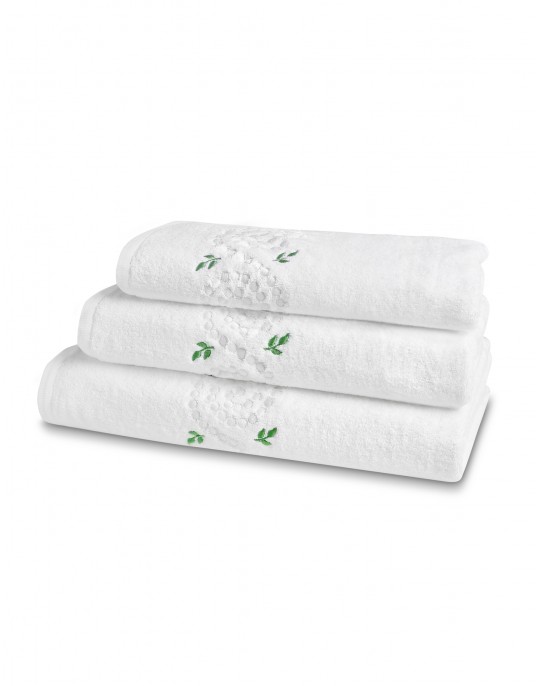 SULTANE embroidered bath towels - piqué finition