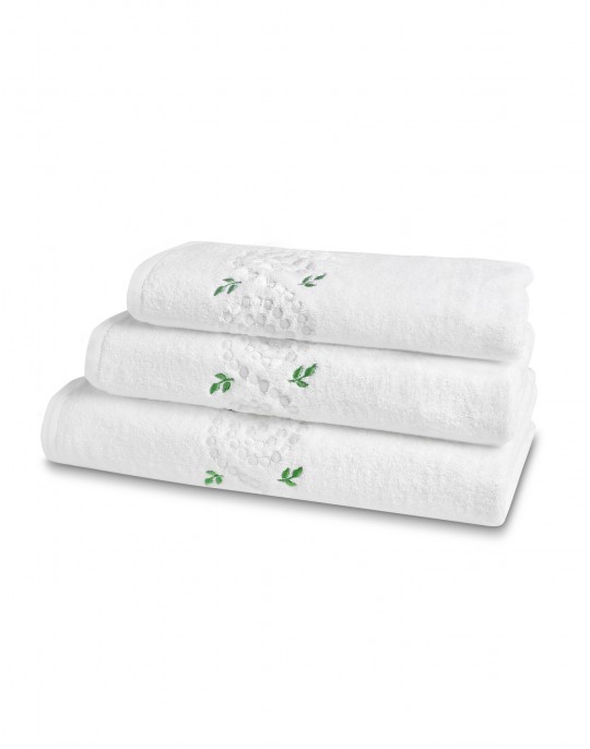 "SULTANE" embroidered bath towels - piqué finition