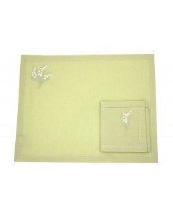 "Muguet" placemat and napkin