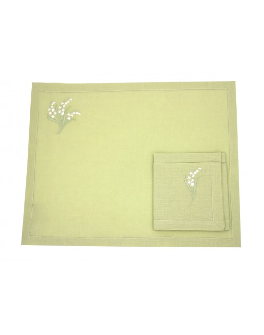 "Muguet" placemat and napkin