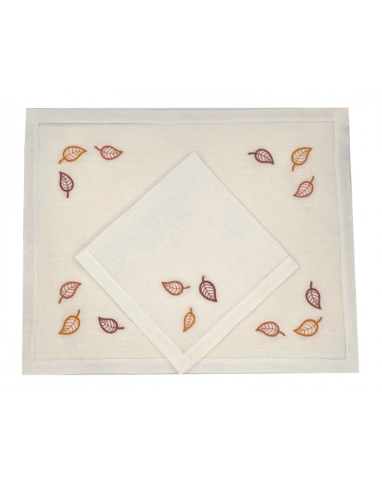 Set de table et serviette "Leaves"