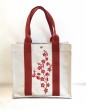 Embroidered  "Fleurs de pommier" tote bag