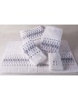 "MELLE H "embroidered biais towels