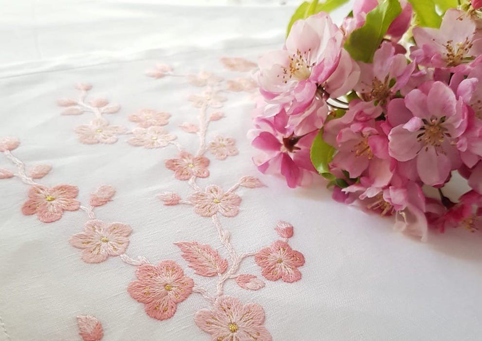 "Fleurs de pommier" placemat pattern