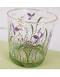 "Prairie fleurie" hand painted glass