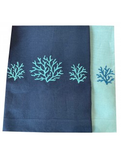 Drap de plage en lin "Coraux"