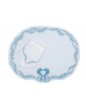 "Vagues & Dolphin" ovale hand embroidered placemat -