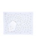 "Versailles" hand embroidered placemat and napkin - white & gold