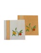 "Agrumes"(citrus) embroidered dish cloth