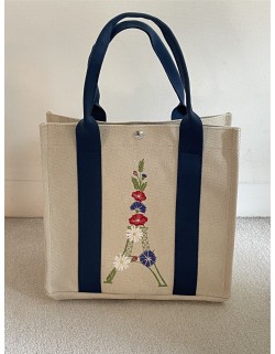 Embroidered  "Tour Eiffel" tote bag