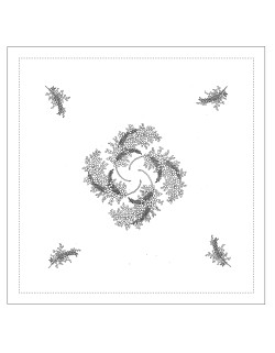 "Mimosa" tea tablecloth pattern