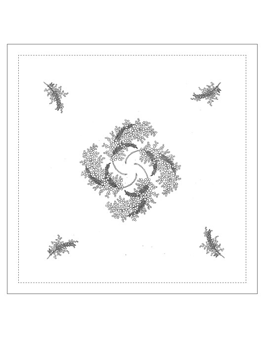 "Mimosa" tea tablecloth pattern