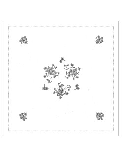 "Violettes" tea tablecloth pattern