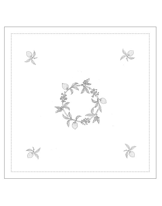 "Citrons" tea tablecloth pattern