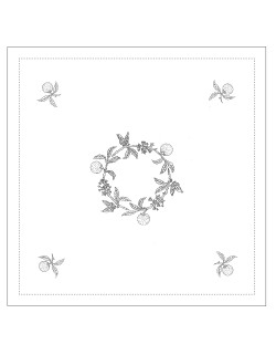 "Oranges" tea tablecloth pattern
