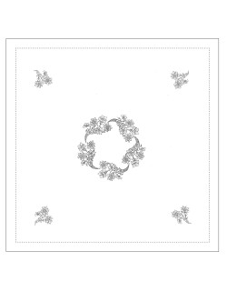 "Fleurs des Alpes" tea tablecloth pattern