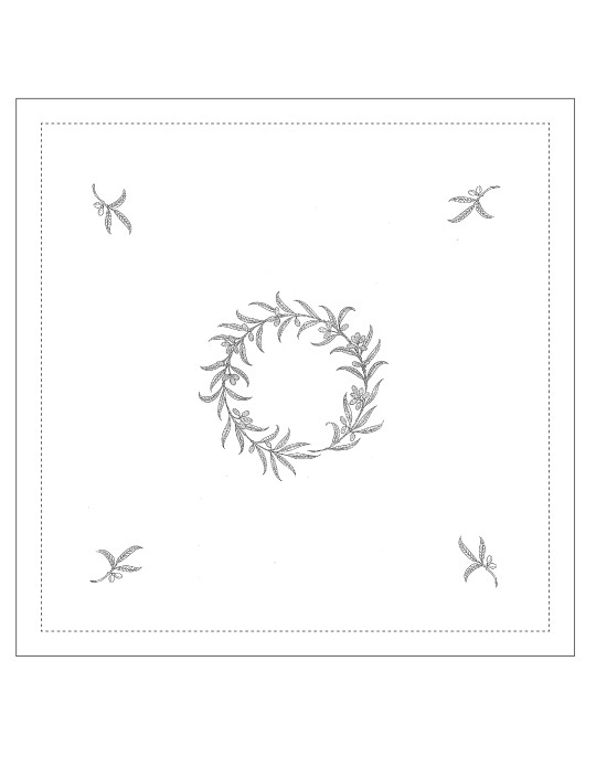 "Olives" tea tablecloth pattern