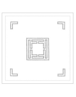 "Frise Grecque" tea tablecloth pattern