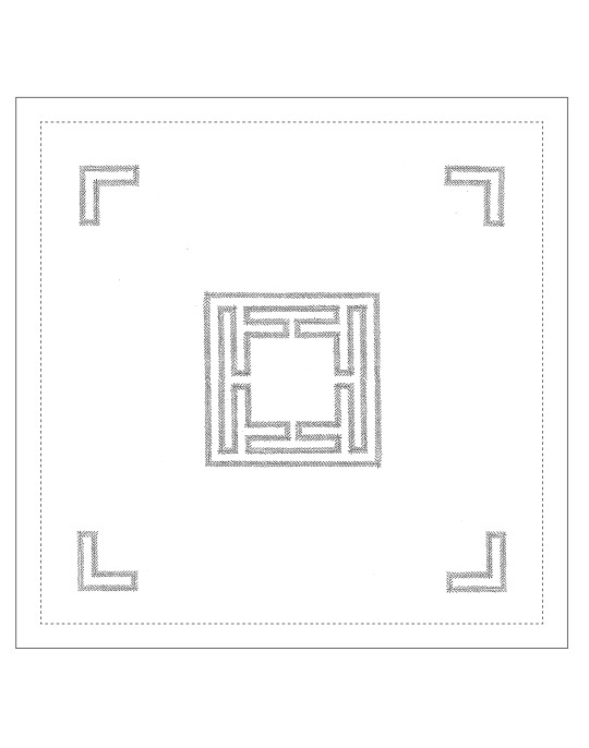 "Frise Grecque" tea tablecloth pattern