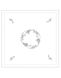 "Roses" tea tablecloth pattern
