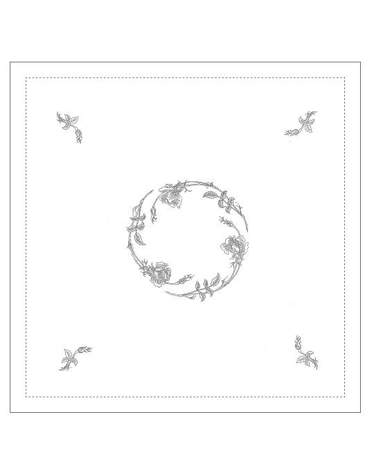 "Roses" tea tablecloth pattern
