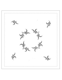 "Petites Fougères" tea tablecloth pattern